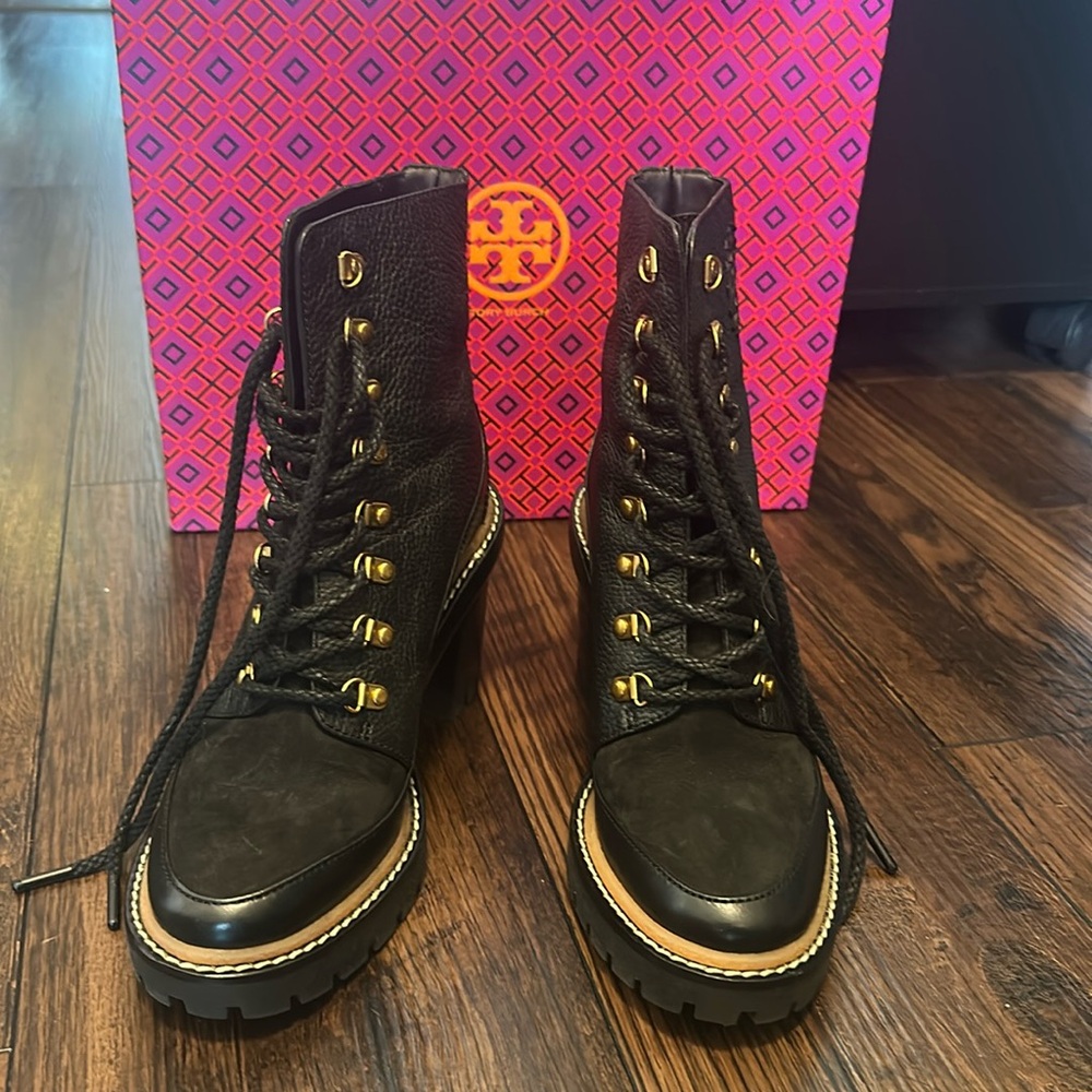 Tory Burch Lug Boots Black